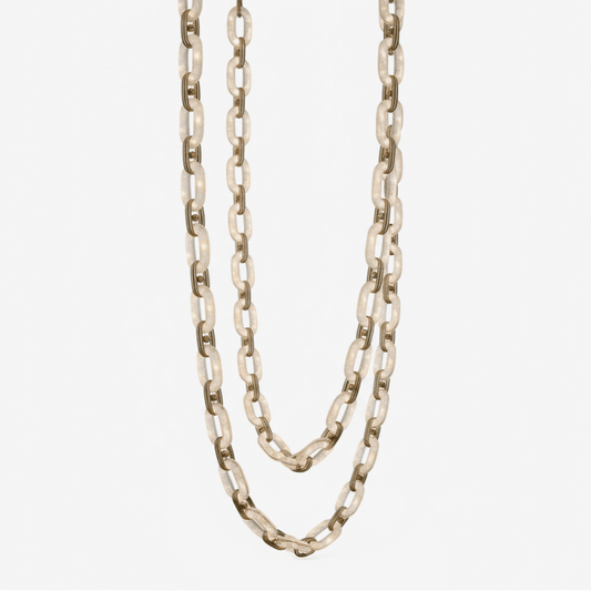Chain Link Alabaster Chandelier