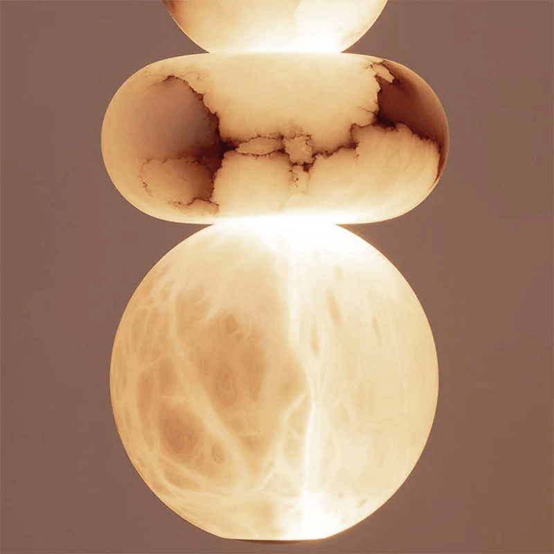 Orba Chain Alabaster Chandelier