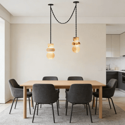 Orba Chain Alabaster Chandelier
