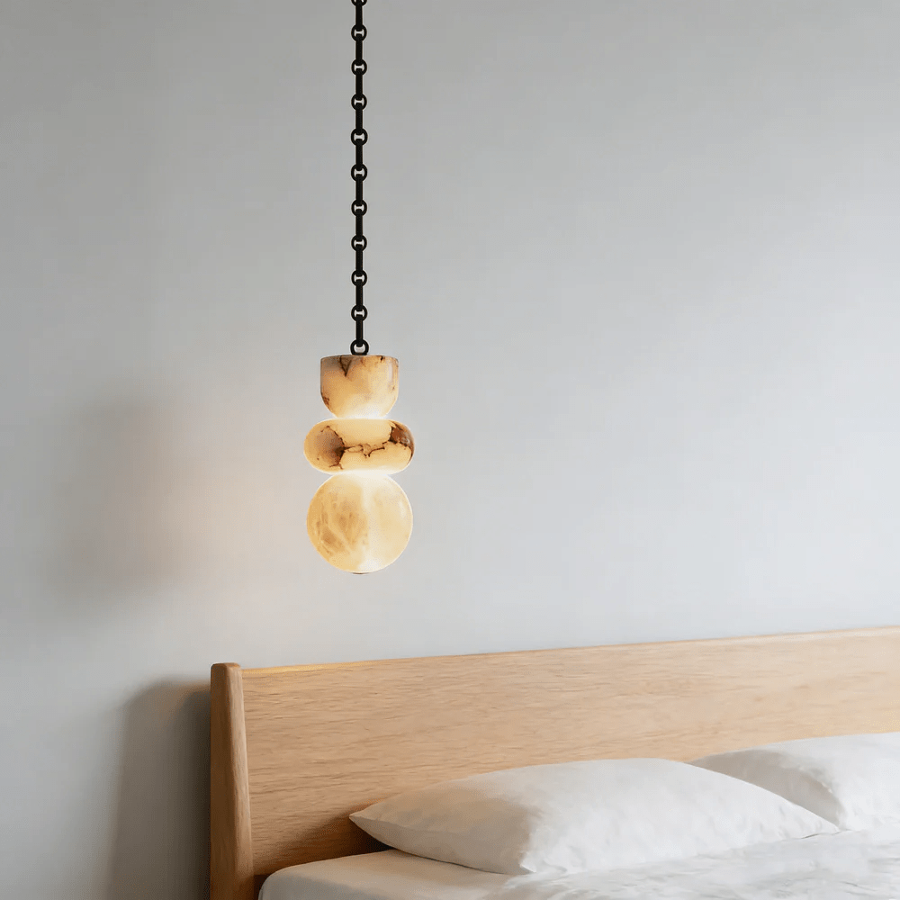 Orba Chain Alabaster Chandelier