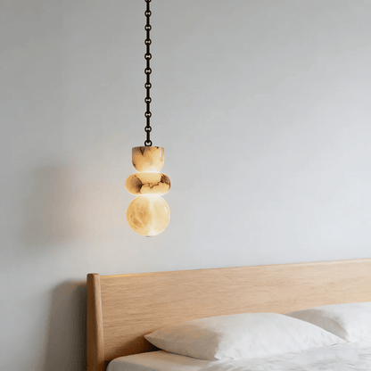 Orba Chain Alabaster Chandelier