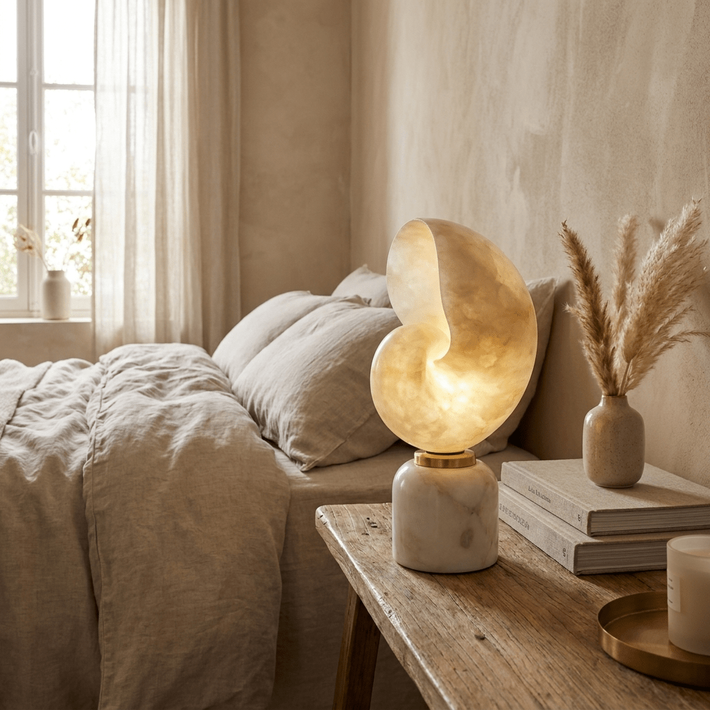 Lumora Shell Alabaster Table Lamp