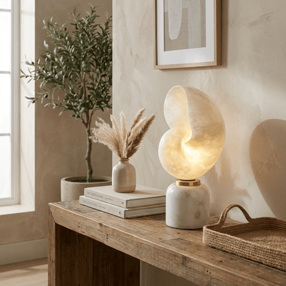 Lumora Shell Alabaster Table Lamp