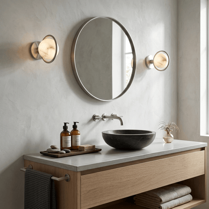 Celestial Ring Alabaster Wall Lamp