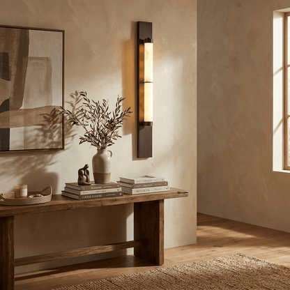 Columnar Alabaster Sconce