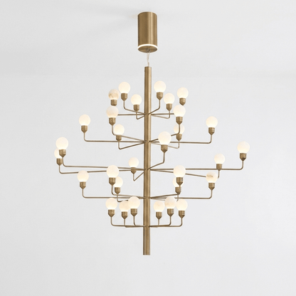 Raggiera Tiered Alabaster Globe Chandelier