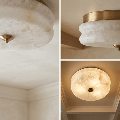 Orsay Alabaster Flush Mount Alabaster Lighting Fixture