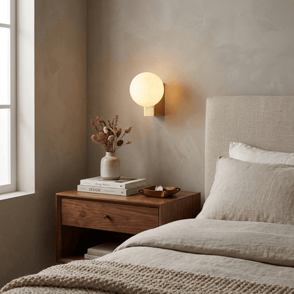Spanish Alabaster Globe Wall Sconce