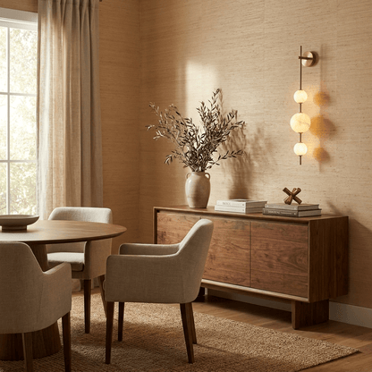 Alabaster Orb Column Wall Sconce