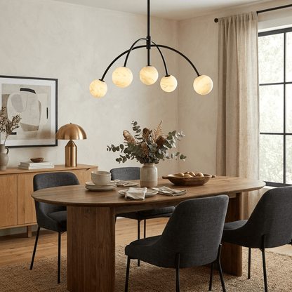 Lunara Alabaster Arc Chandelier