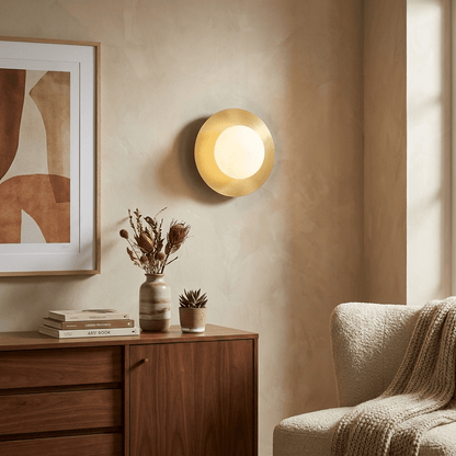 Selene Alabaster Moon Wall Sconce