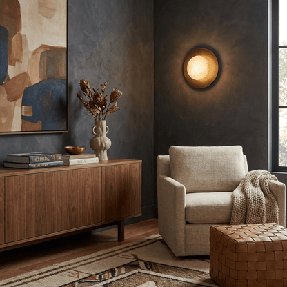 Selene Alabaster Moon Wall Sconce