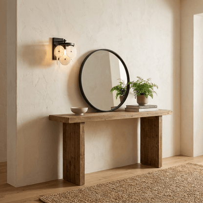 Rosette Alabaster Disc Sconce