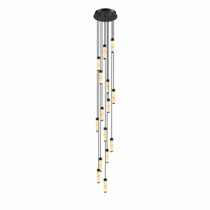 Helix Alabaster Column Chandelier