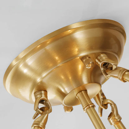 Basil Chandelier ceiling mount and chain detail