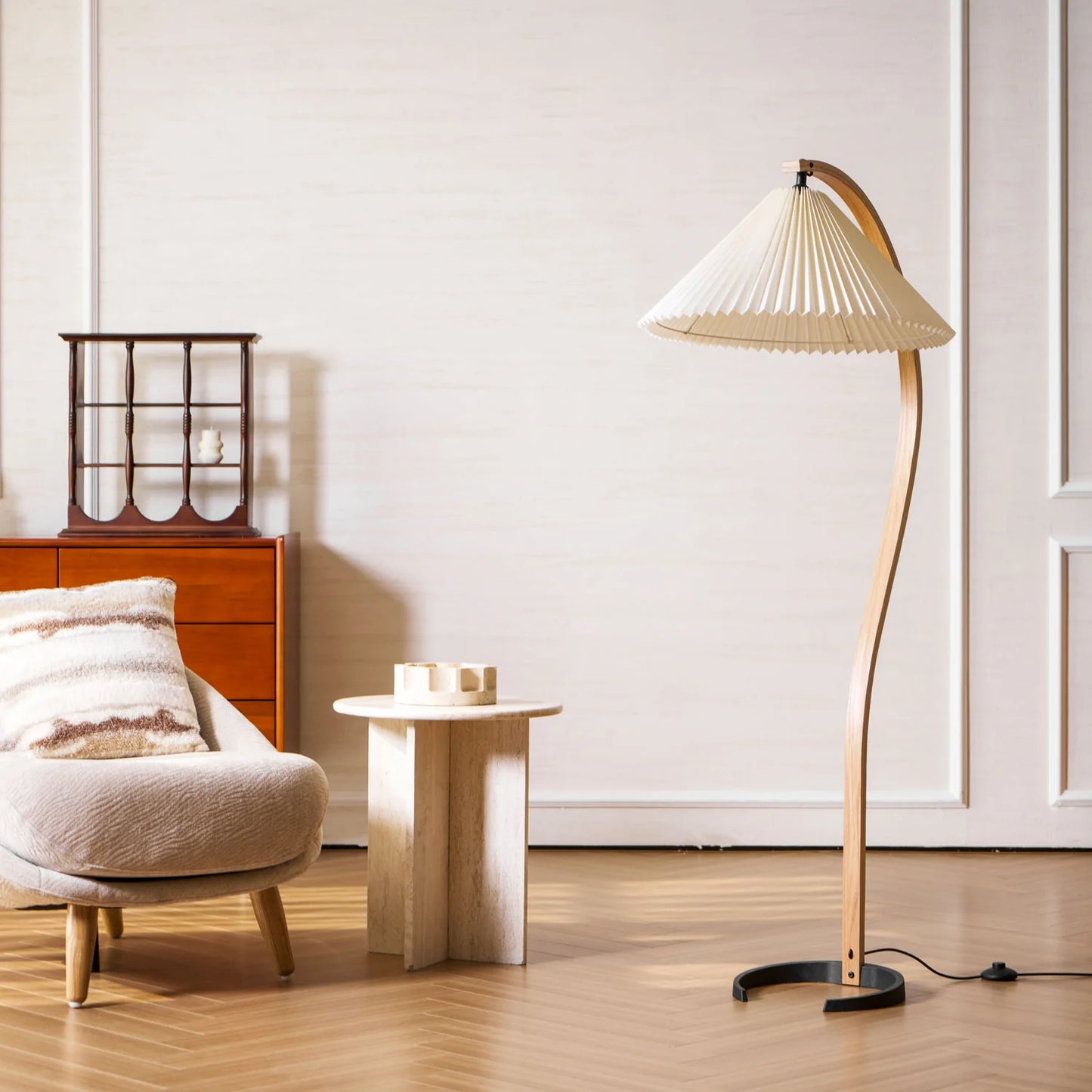 Caprani Wooden Floor Lamp