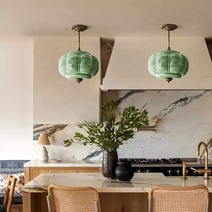 Eloise Vintage Milk Glass Pendant Light