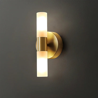 Barton Brass and White Wall Light