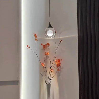 Moon Clear Glass Ball Pendant Light
