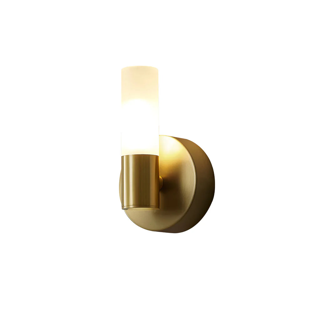 Compact Barton wall light illuminated