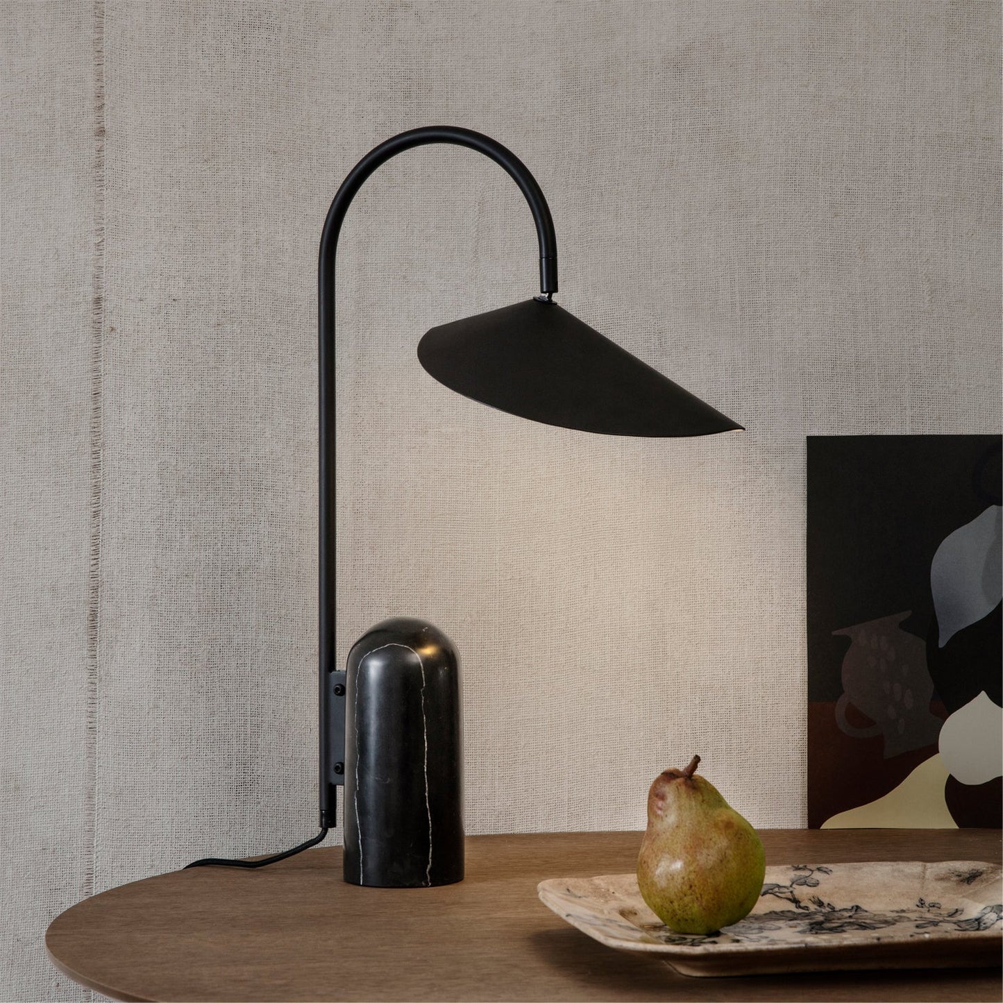 Arum Table Lamp marble base counterweight detail