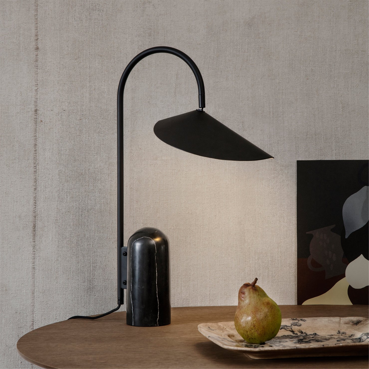 Arum Table Lamp marble base counterweight detail