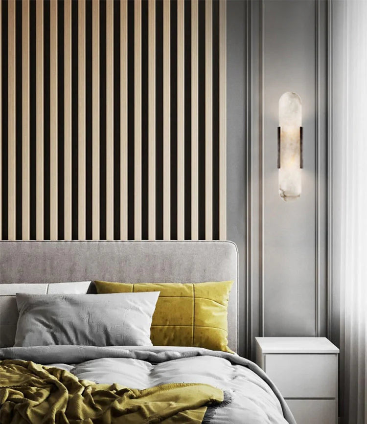 Geometric Alabaster Wall Sconce