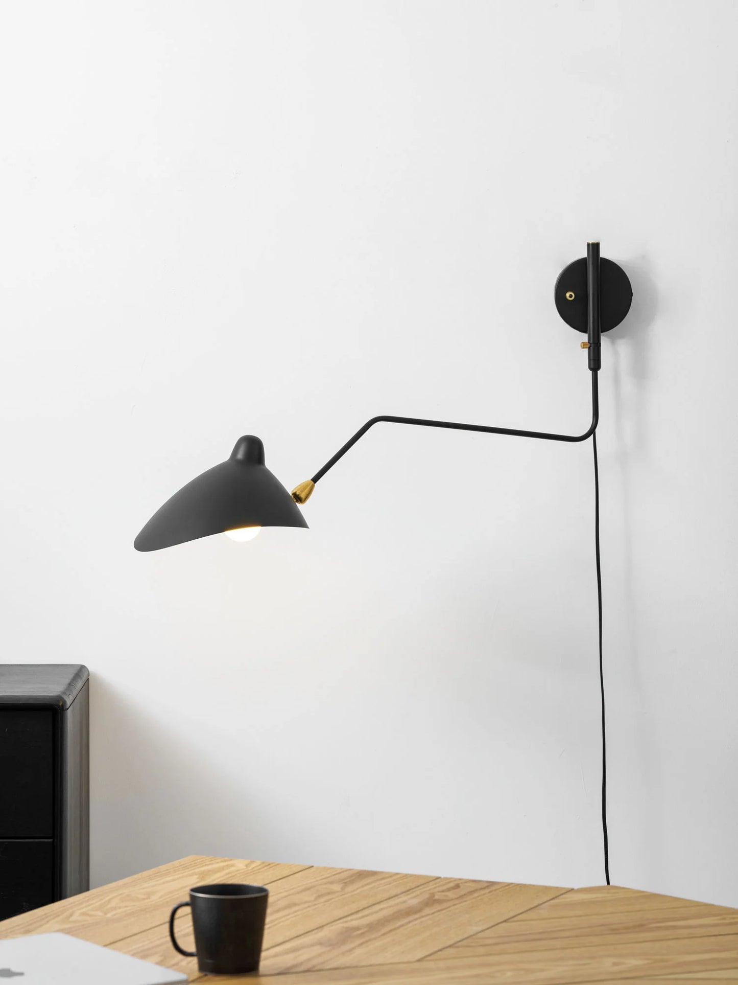 Adjustable Multi-Arm Plug-In Wall Light