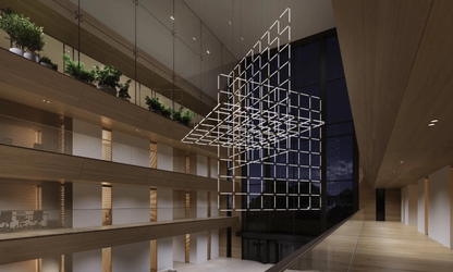 Crystal Grid Bespoken Chandelier