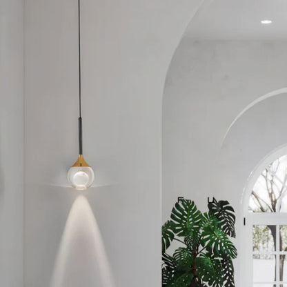 Moon Clear Glass Ball Pendant Light
