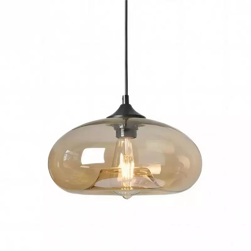 Doughnut glass pendant light