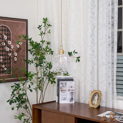 Vintage Clear Glass Pendant Lamp