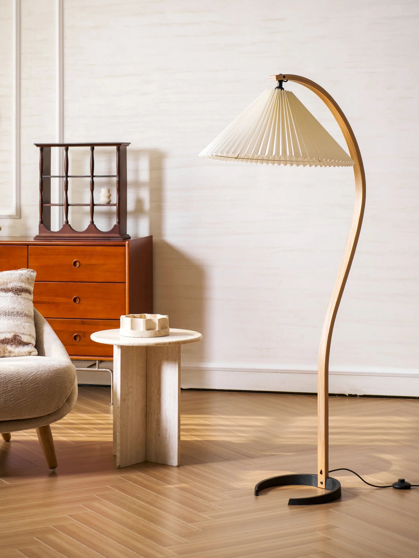 Caprani Wooden Floor Lamp