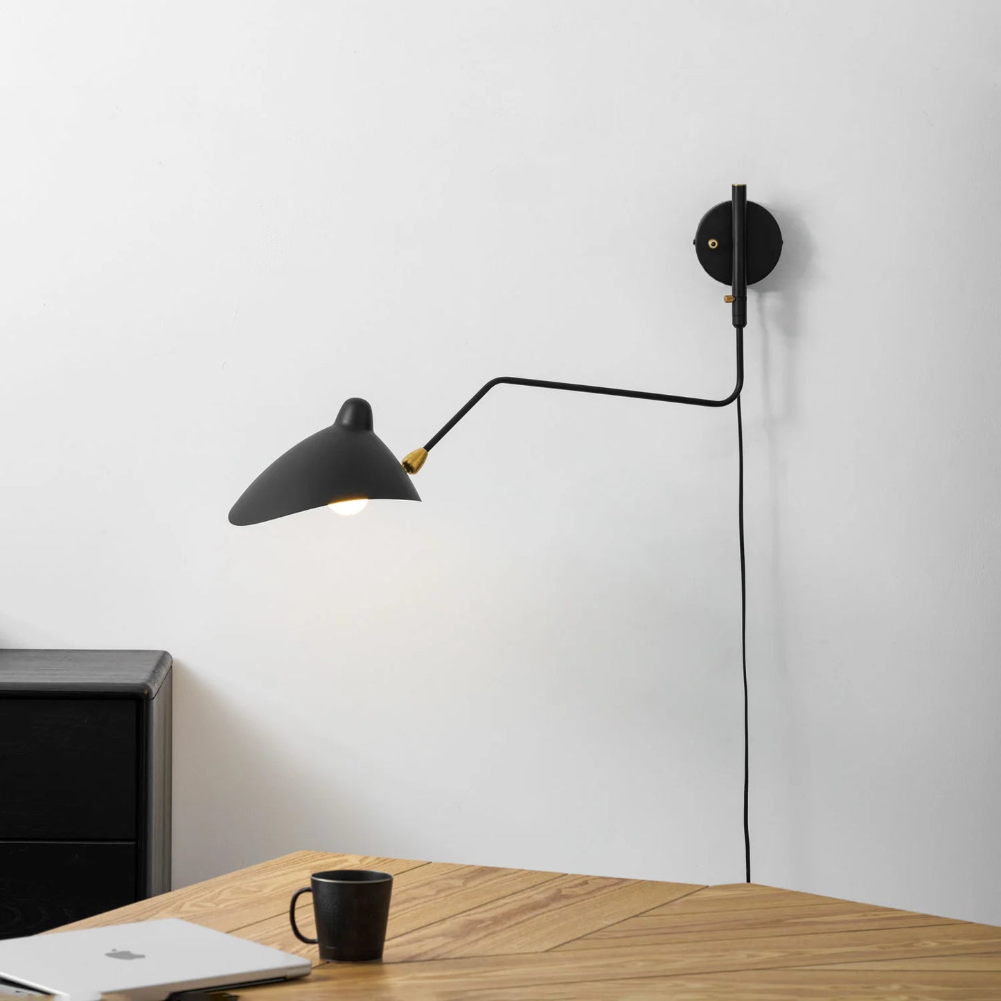 Adjustable Multi-Arm Plug-In Wall Light