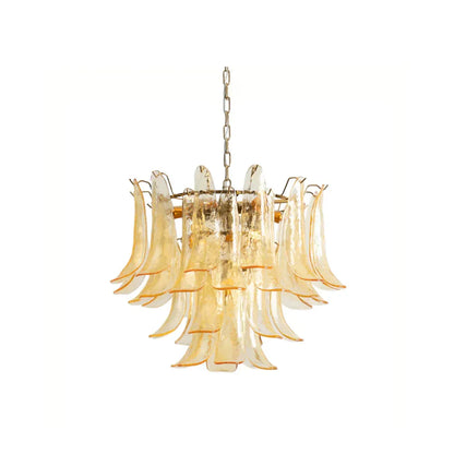 Murano Chandelier white 3-layer 19.6 inch front view