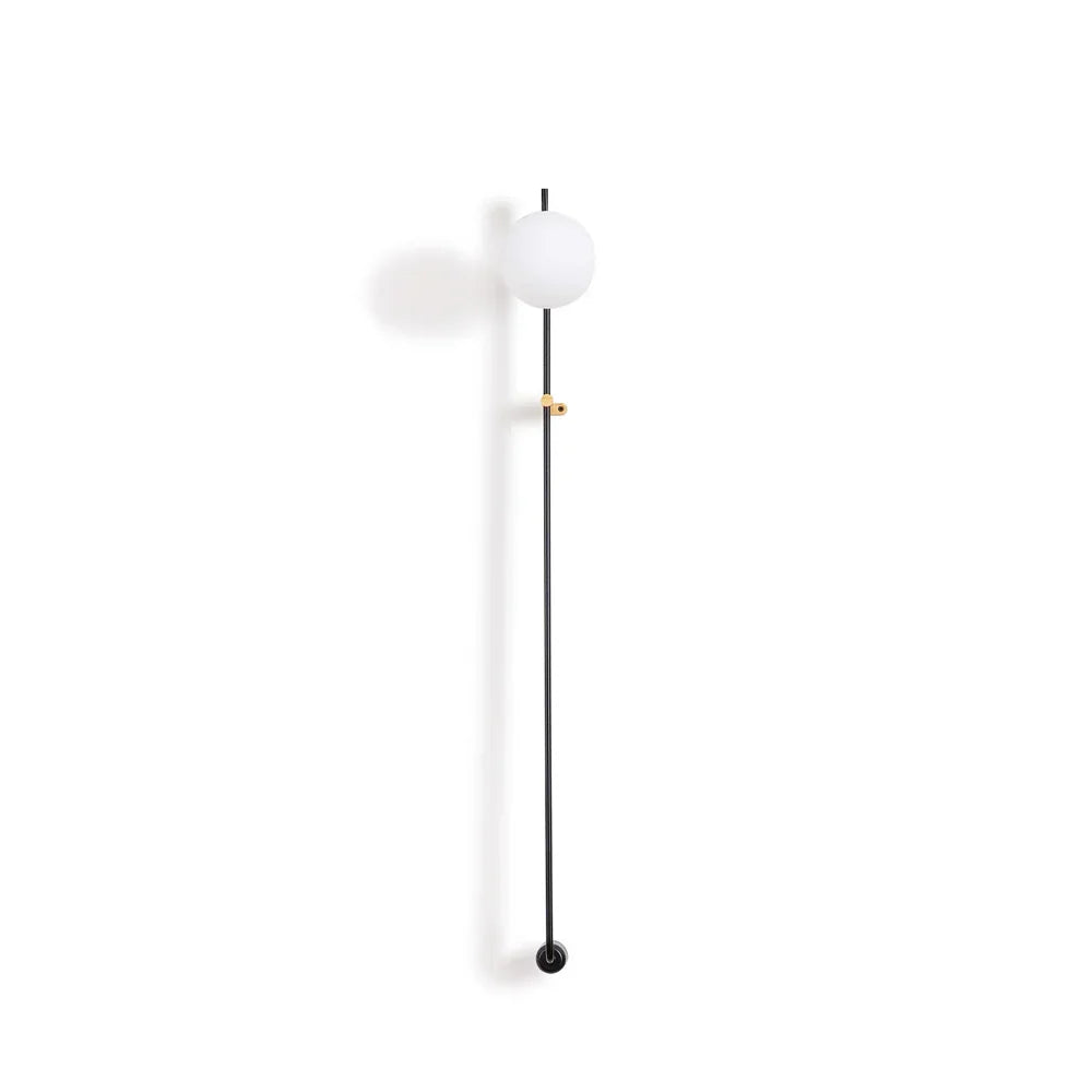 Lynea Wall Lamp black white single 27.6 inch front view