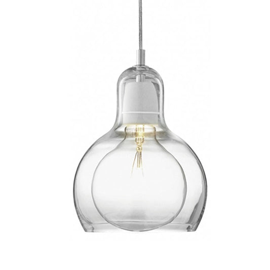 Minimalist bulb glass pendant light collection