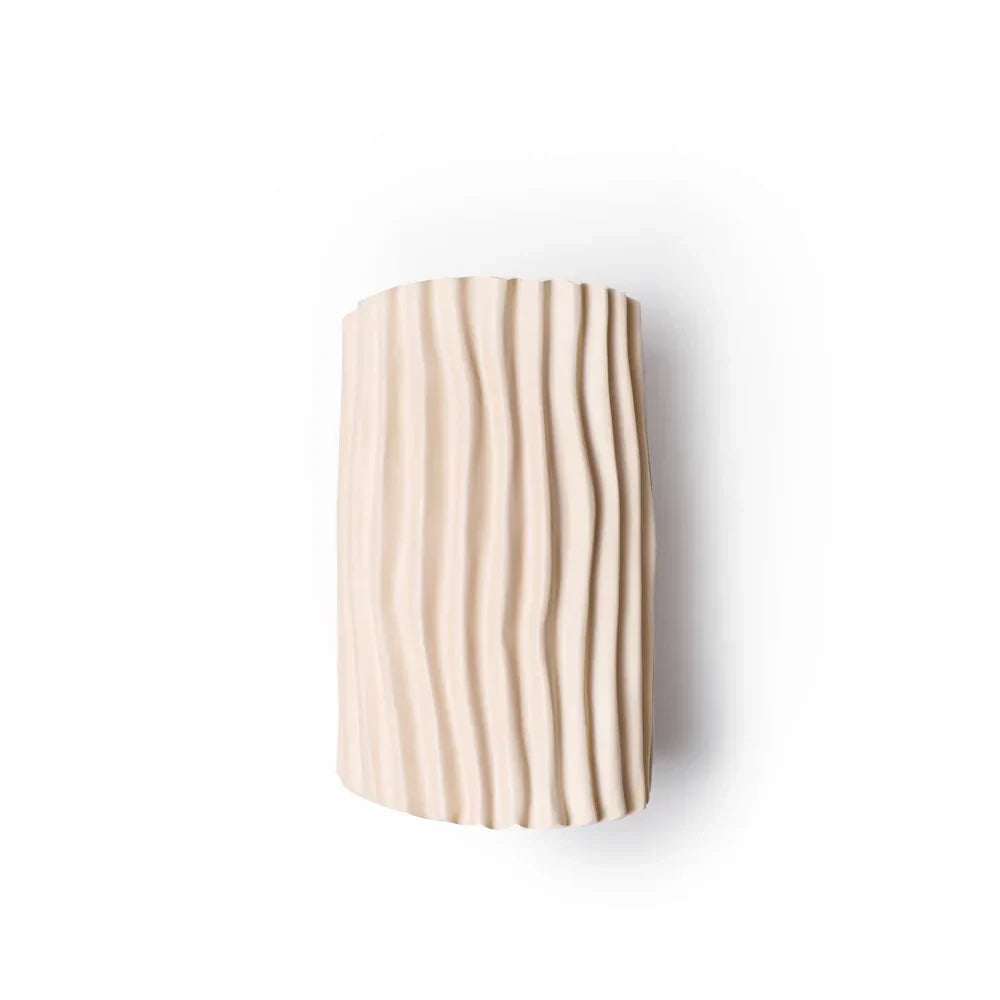 Pleated Resin Wall Lamp green 5.9 inch front view