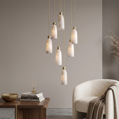 Cara Alabaster & Copper Pendant Light