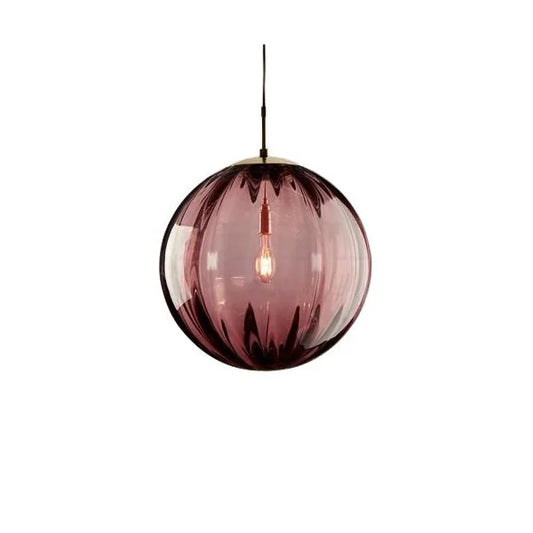 Water ripple color glass globe pendant light