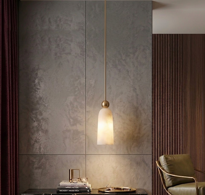 Cara Alabaster & Copper Pendant Light