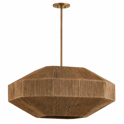 Wabi-Sabi Rattan and Jute Pendant Light