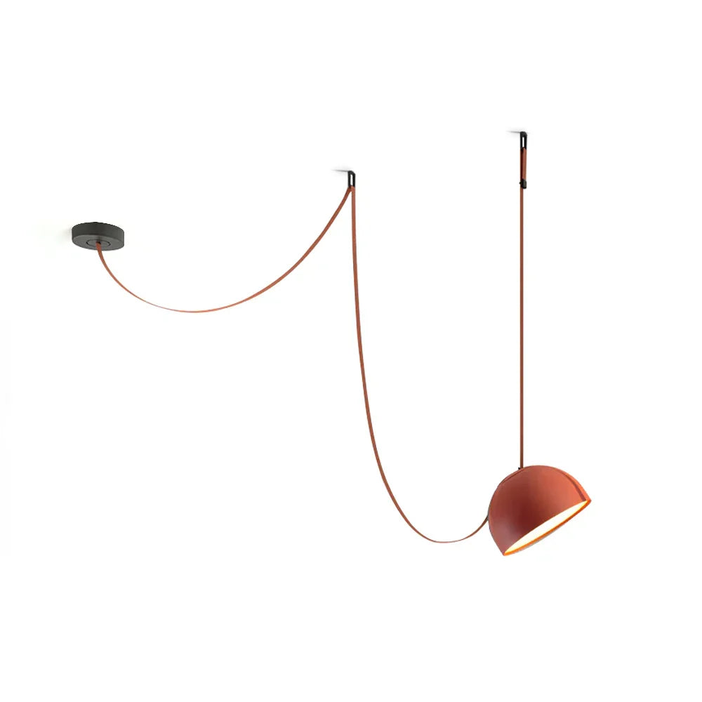 Light Rail Leather Pendant Lamp lifestyle living room Dubai