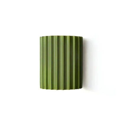 Fluted Resin Wall Lamp white 5.5 inch front view