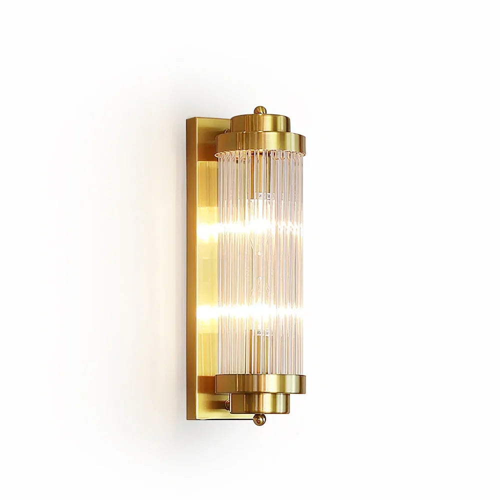 Pillar Offset Wall Lamp gold 15.7 inch front view