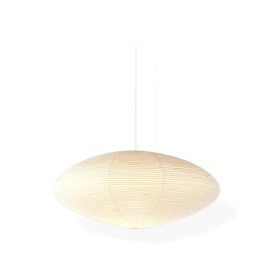 Japanese white rice paper pendant light with cloud-like shade