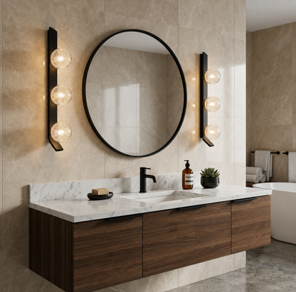 Cristallo Crackle Glass Wall Sconce