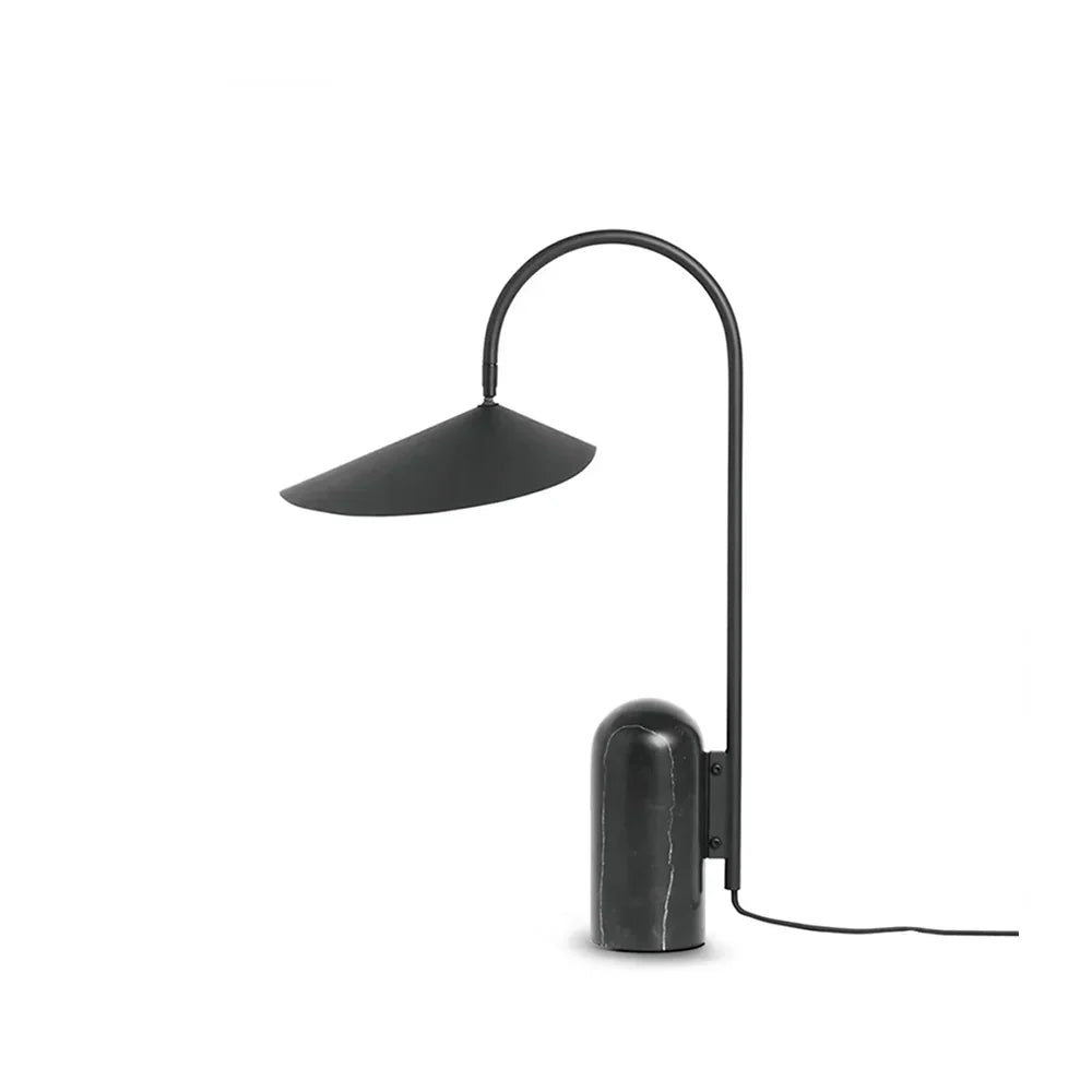Arum Table Lamp beige marble base front view