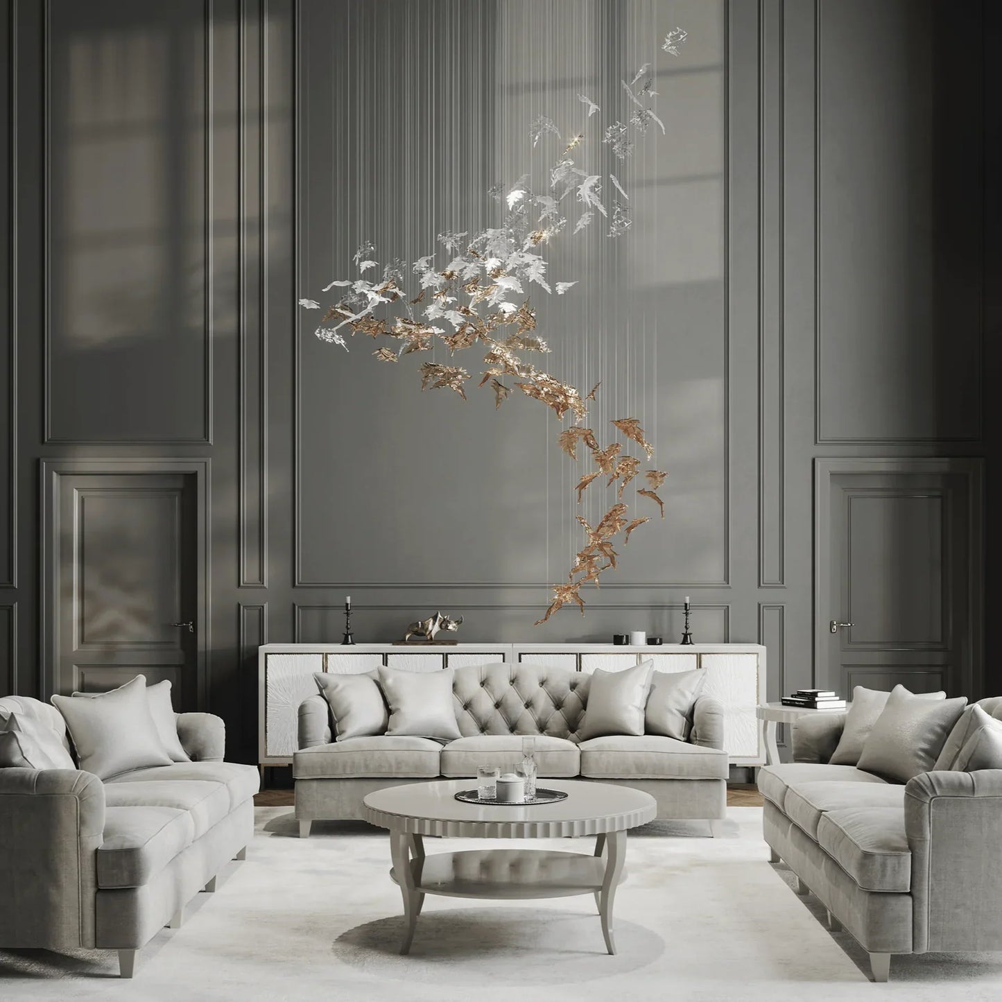 Flying Leaves Chandelier