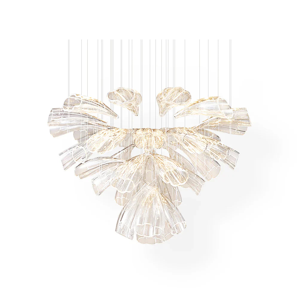 Glass Lotus Chandelier